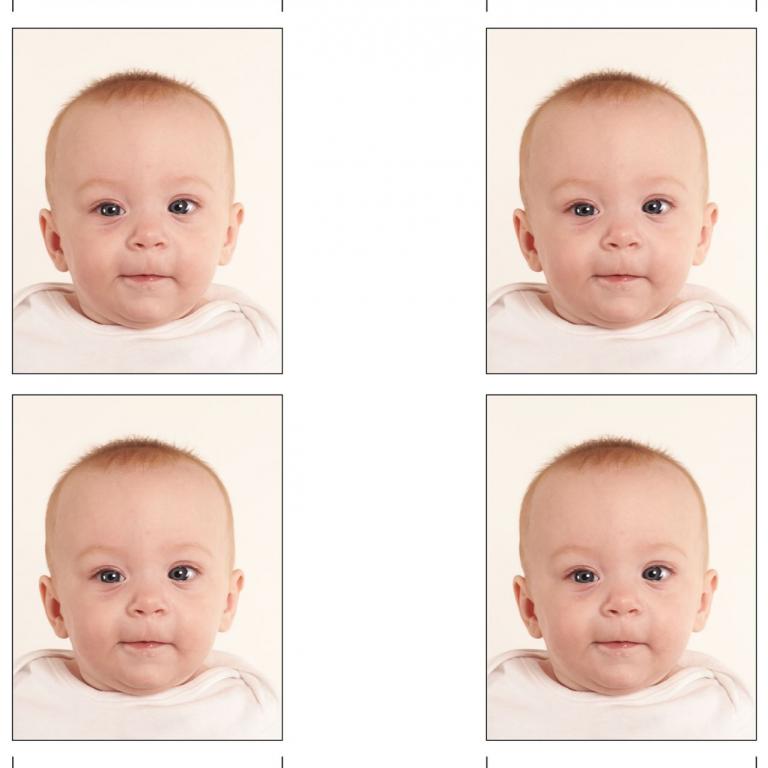 Biometrisches Passfoto für Babys und Säuglinge im Fotostudio im Kanton Zug.