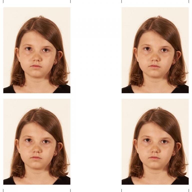 Passfoto biometrisch Mädchen
